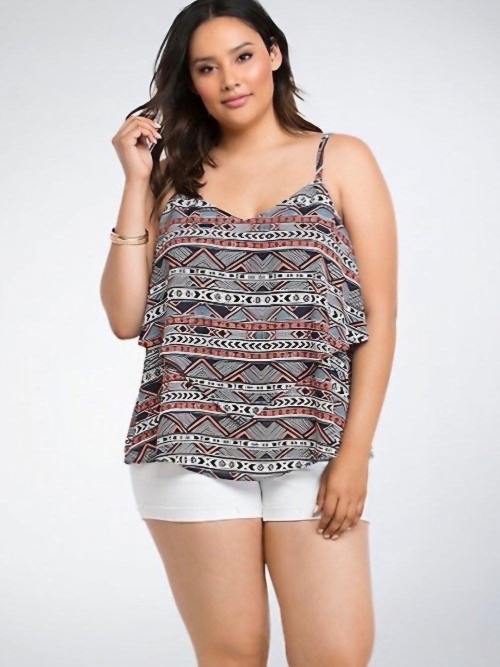 Torrid Strappy Geometric Print Tank Top